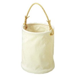 Kozuchi No. 6 Canvas Bucket for Electricians, White, Diameter 11.8 x Height 13.8 inches (30 x 35 cm), KB-01-30 W