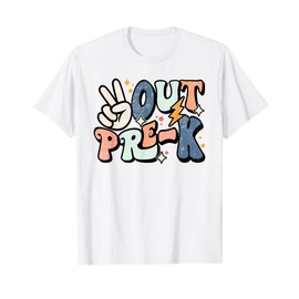 Peace Out Pre K Teacher Kids Last Day Of School End Of Year T-Shirt
