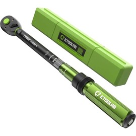 etoolab 3/8-Inch Drive Click Torque Wrench - 5-50Ft-Lb/5-69.4Nm, Dual-Direction Adjustable 72 Tooth Click Torque Wrench for Bike, Motorcycle and Car Repair