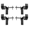 4Pcs Bracket Hang Curtain Rod Holders Single Hook Right Into