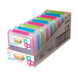 Sistema 15.2 oz Clear Sandwich Box (Case of 9)