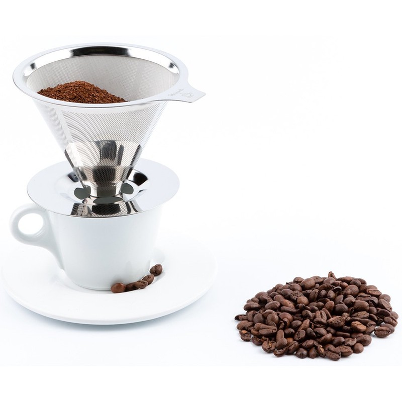 Maranello Caffé Pour Over Coffee Dripper Stainless Steel Reusable Drip