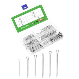 uxcell 230Pcs 6 Sizes 304 Stainless Steel Cotter Pin Split Pin Assortment Kit, Split Cotter Fastener Clips for Household Appliances, Sports Equipment, Car Mechanics Repair (Silver)
