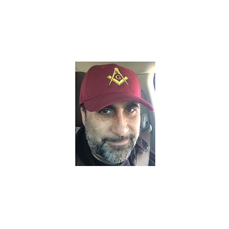 Buy Caps and Hats Mason Hat Maroon Embroidered Masonic Lodge