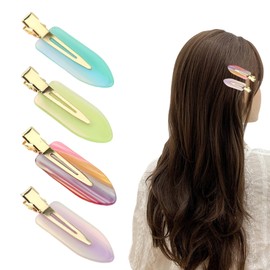 Doyime Bangs Clip, Non-marking (4 Pieces), Non-marking Hair Ornament, Hair Clip, Styling, Hair Clip, Hair Clip, Hair Clip, Cleaning, Makeup, People, Daily Use, Adults, Children, Women's, Girls, Green + Blue + Purple + White