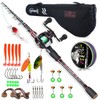 Sougayilang Fishing Rod and Reel Combo, Telescopic Casting Rod Baitcasting