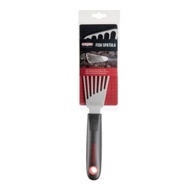 Chef Master 90287 High Heat Fish Spatula Spatula, 6.77" x 3.03" Blade | Heat Resistant Handle | Slip Resistant Grip | Dishwasher Safe