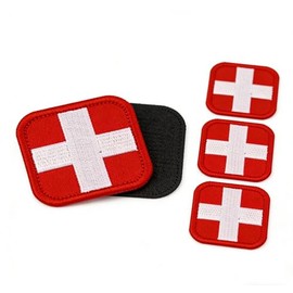 3 distintivi di salvataggio a croce rossa, set tattico di primo soccorso con chiusura in per zaini, borse militari, vestiti, giacche, cappelli e scatole di trasporto