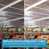 SOMLIGHT 8FT LED Tube Fixture, 96" 72 Watts T8 Integrated
