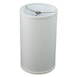 FenchelShades.com 6" Top Diameter x 6" Bottom Diameter 10" Height Fabric Drum Lampshade Spider Attachment (Linen Snow)