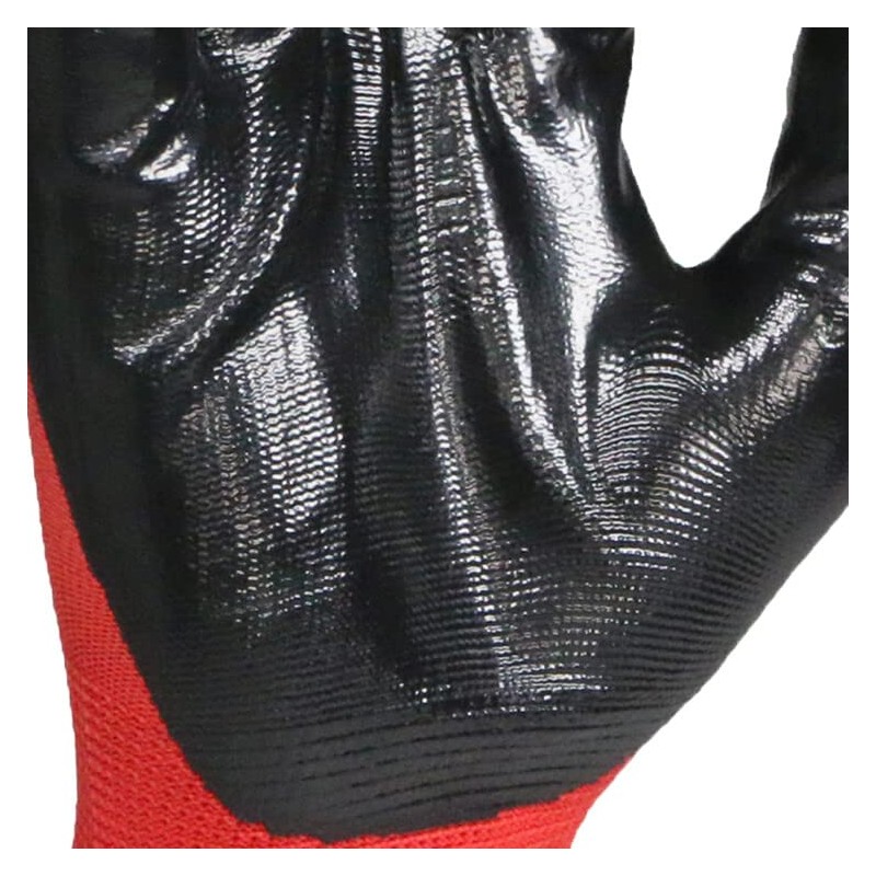 Supreme TTF 24 Pairs PREMIUM NITRILE COATED Red Nylon Work