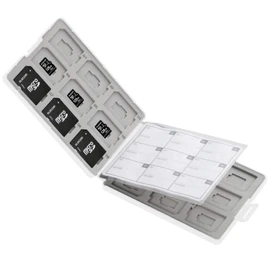 Elecom CMC-SDCPP36WH Memory Card Case, SD Case, Plastic, Holds 18 SDs + 18 MicroSDs, White