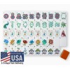 Sierra and Red Mahjong Acrylic Mahjong Tiles 4-layer Engraved American
