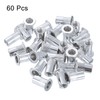sourcing map #10-32 Rivet Nuts Aluminium Alloy Knurled Flat Head