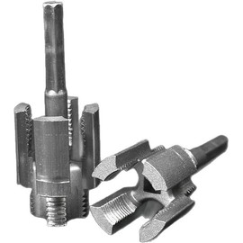 2025 New Pipe Thread Cutting Tool,Integrated Internal & External Pipe Threading Tool,Electric Drill Compatible PVC Pipe Threader Kit,1/2" (DN15) 3/4" (DN20) Pipe Sizes Rethreading Tool