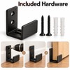 Adjustable Barn Door Guide – Black Stainless Steel Floor and