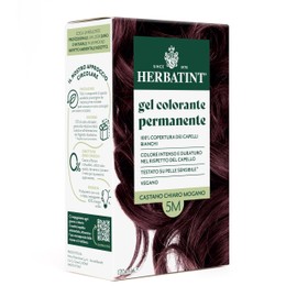 Herbatint Permanent Hair Dye Gel 5M Light Brown Mahogany 170ml Ammonia Free 100% Coverage for White Hair Sensitive Skin with 8 Natural Organic Extracts