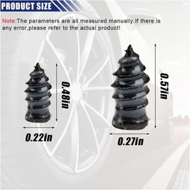 40PCS Tire Repair Nails, Car Vacuum Tire Repair Rubber Nail Kit, Self-Service Rubber Screw Tire Plugs, Quick Puncture Repair Tools, Suitable for Car, Motorcycle, ATV, Truck, Tire Puncture Repair - Size: 40PCS