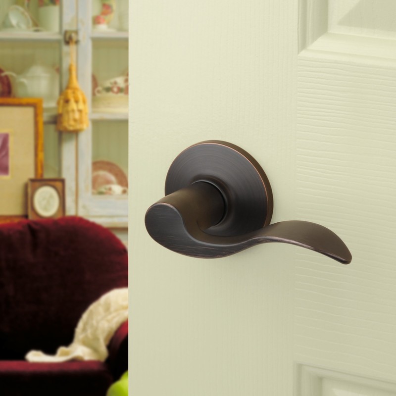 Dynasty Hardware HER-82-12P Heritage Lever Passage Set, Aged Oil Rubbed