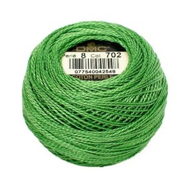 DMC 116 8-702 Pearl Cotton Thread Balls, Kelly Green, Size 8