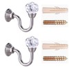 IMIKEYA 4 Pcs Clear Crystal Curtain Rope Holdbacks Wall Mounted