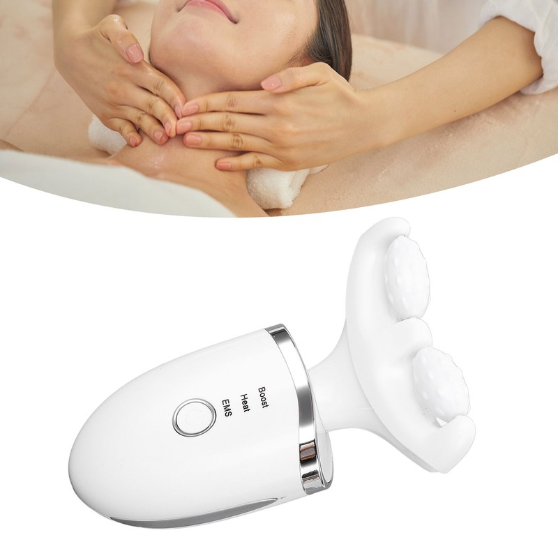 LED Neck Face Beauty Device with Detachable Massage Roller Heating