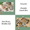 Scizorito Adult Bento Box, Stackable Lunch Box Container with Snap,