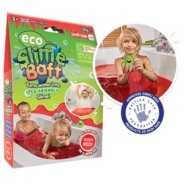 Eco Slime Baff Red, 1 Bath or 4 Play Uses from Zimpli Kids, Magically turns water into gooey, colourful slime, Eco-Conscious Bath Toys for Children, Messy & Multi-Sensory Eco-Friendly Toy