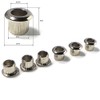 6 Machine head/tuner ferrules, bushing 6mm shaft 8mm hole for