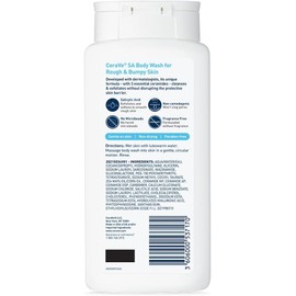 CeraVe Body Wash with Salicylic Acid 10 Ounce Fragrance Free Body Wash to Exfoliate Rough and Bumpy Skin
