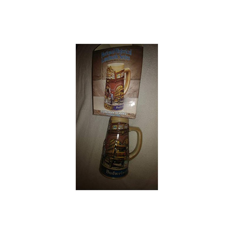 BUDWEISER HISTORICAL LANDMARK SERIES, CLYDESDALE STABLES, EST. 1885, BEER STEIN