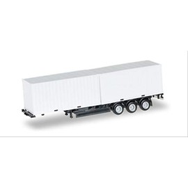 herpa 076494-002 Containerchassis Krone 40 feet mit 2 x 20 feet Container, Miniaturfahrzeuge