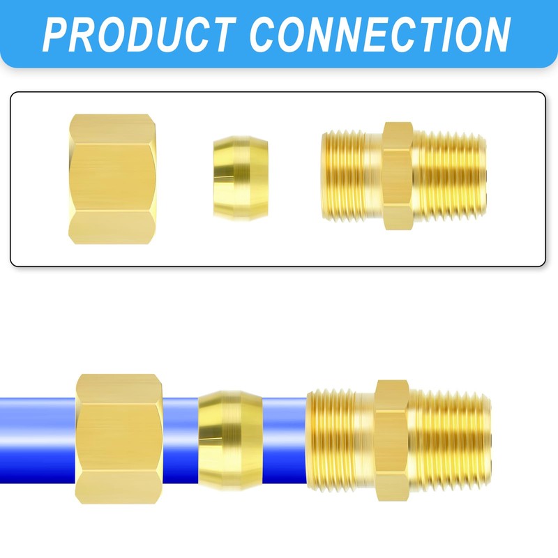 ERGAOBOY Pack of 5 10mm OD x 1/4" BSP Thread
