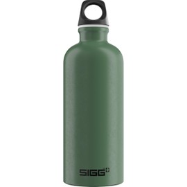 SIGG - Alu Trinkflasche - Traveller Leaf Green - Klimaneutral Zertifiziert - Für Kohlensäurehaltige Getränke Geeignet - Auslaufsicher - Federleicht - BPA-frei - Grün - 0,6L