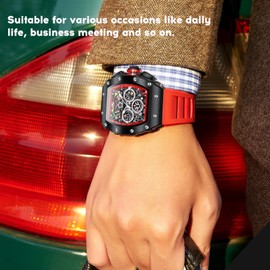 Men's Quartz Watch Silicone Strap Fashion Business Wrist Watch