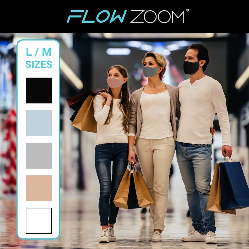 FLOWZOOM 2 pcs. fabric masks | Mouth and nose protection