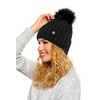 ELIMELI Winter Hat Women's Hat with Fur Pom – Warm