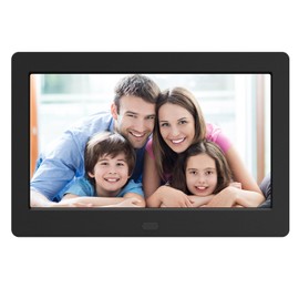 Digital Picture Frame with Remote Control Slide Show Photo Frame Support 1080P Video Adjustable Brightness 16:9 Widescreen
