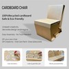 Mini Cardboard Chair - 11.8" Deep Seat, DIY Decoratable, Tool-Free