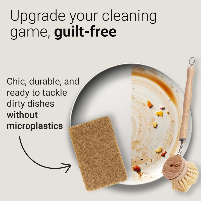 Vove | Eco Kitchen Cleaning Bundle | Bamboo Dish Brush