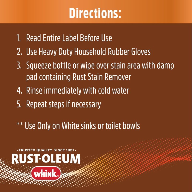 Rust-Oleum Whink Rust Stain Remover | Heavy-Duty Iron Stain Remover