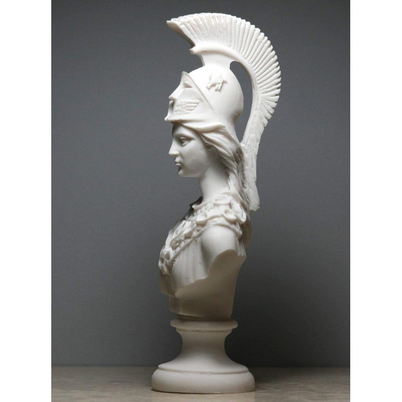 Athena Minerva Bust Greek Roman Goddess Statue Handmade Sculpture Head