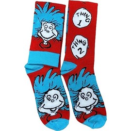 Pride Gone Wild Dr. Seuss Thing 1 and Thing 2 Knee High Socks Size 6-10