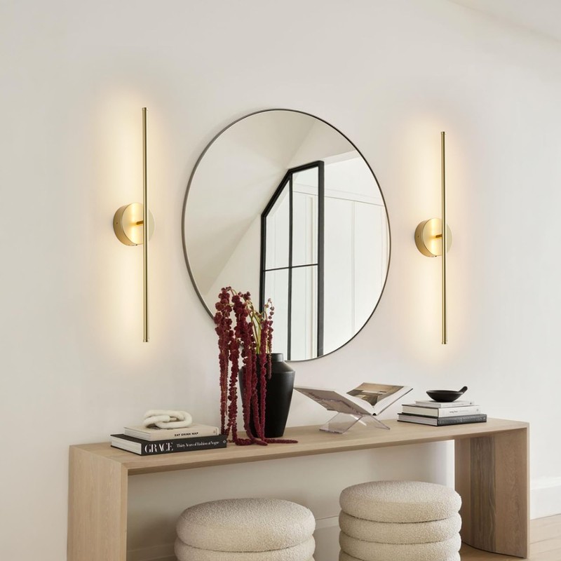KARTOOSH Removable Battery Operated Wall Sconces with Remote Control 350°Rotate
