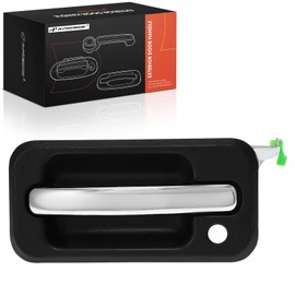A-Premium Front Left Driver Side Exterior Door Handle with Keyhole Compatible with Hummer H2 2003-2009, Black Housing with Chrome Lever, Replace# 25845866