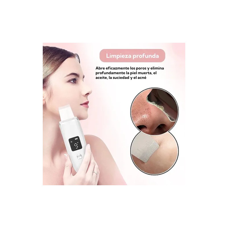 Ultrasónico Exfoliación Limpiador Cuidar Piel,skin Scrubber