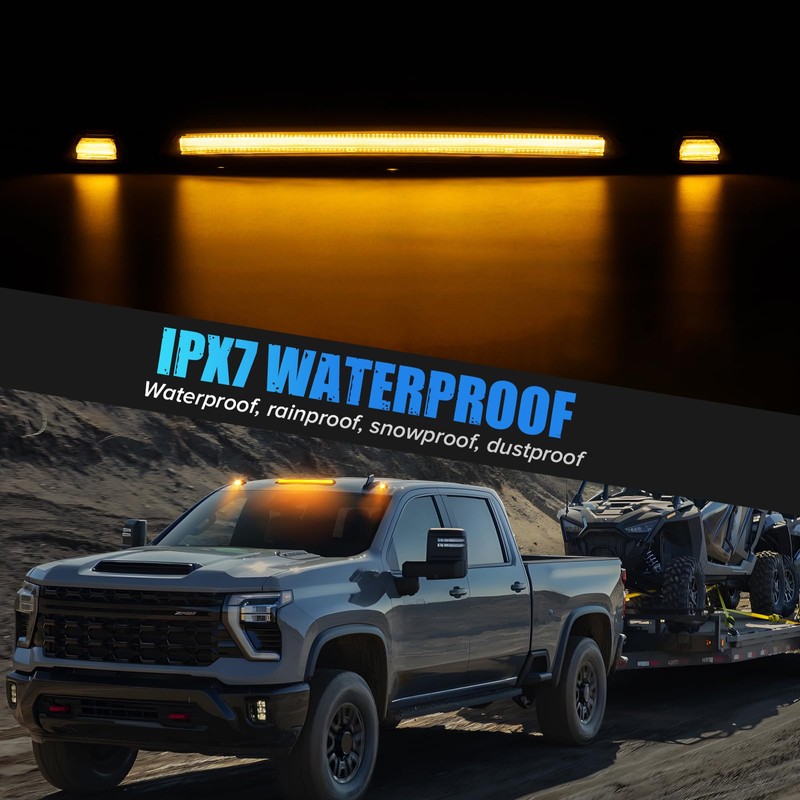 LUDARM LED Cab Roof Light Compatible with Silverado Sierra 2500HD
