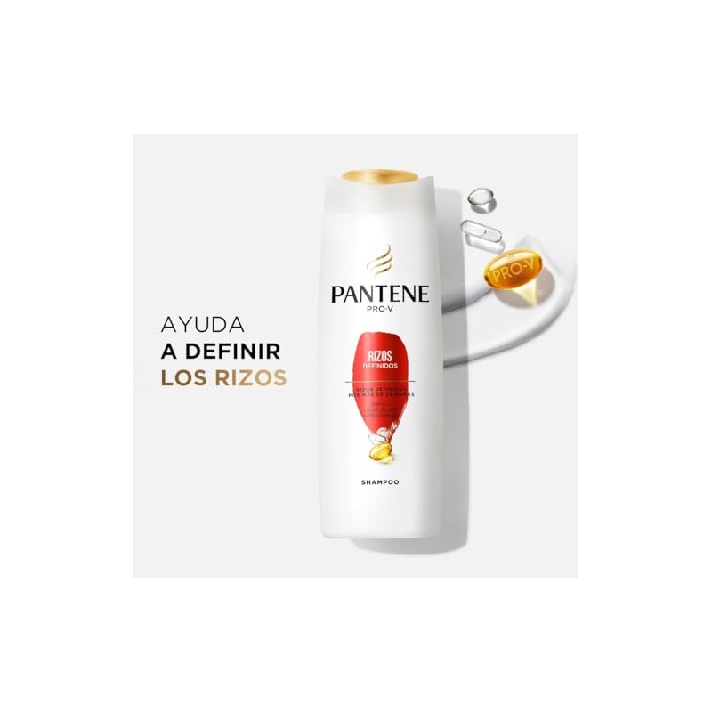 Pantene, Shampoo para cabello dañado Pantene Rizos Definidos con Pro-Vitaminas