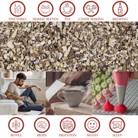 Foothills Naturals Angelica Root Organic - 1 lb (454g) Cut Root, 200+Servings