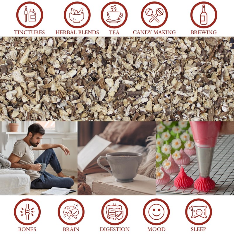 Foothills Naturals Angelica Root Organic - 1 lb (454g) Cut